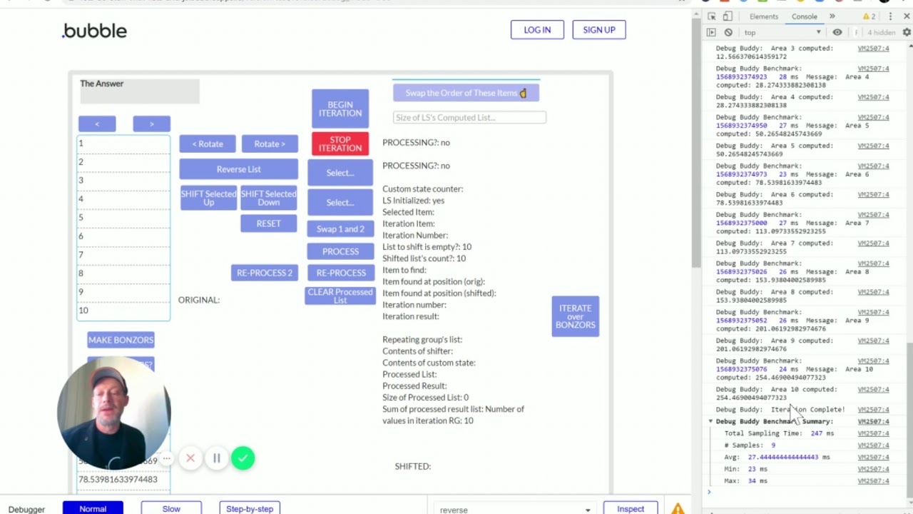 Iteration (Looping) in Bubble with List Shifter:: ITERATE Recap and Introducing PROCESS List