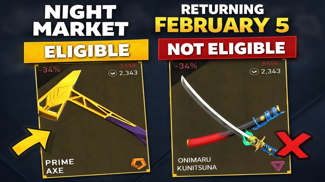 Feb 5 Night Market: Eligible Premium Skins List