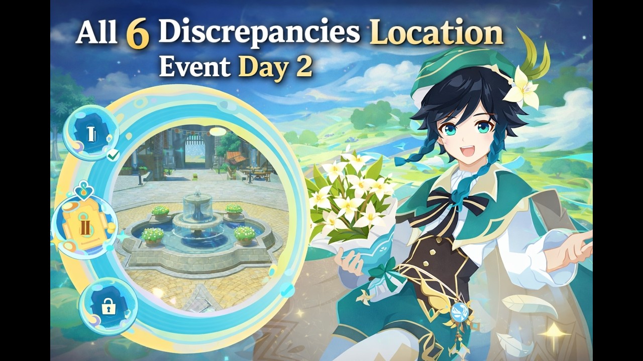 Mondstadt All 6 Discrepancies Locations in Echoes of Memory Event | Genshin Impact 6.4