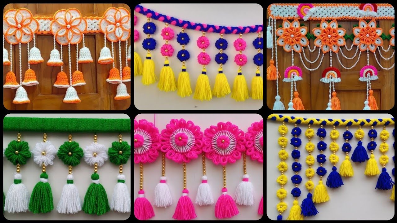 Handmade Toran Design Crochet Pattern/Wool Door Hanging Design