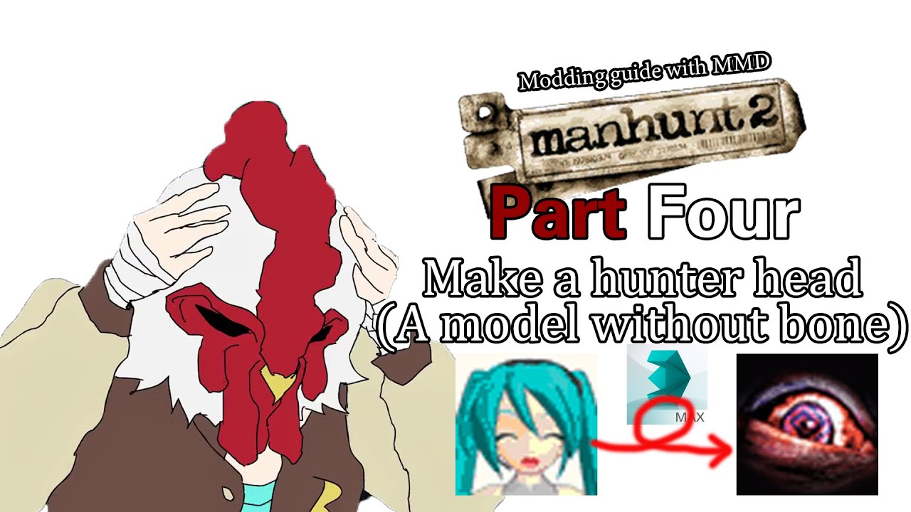 Manhunt 2 Modding Guide - Part 4：Make a Hunter Head(A model without bone)