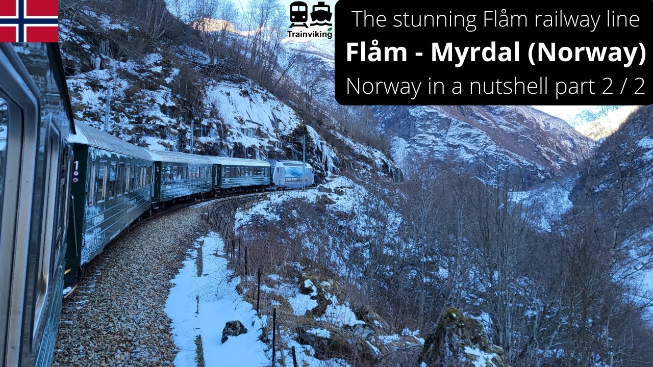 Norway in a Nutshell part 2 Fl&aring;msbana from Fl&aring;m (Flam) to Myrdal. A beautiful scenic railway journey