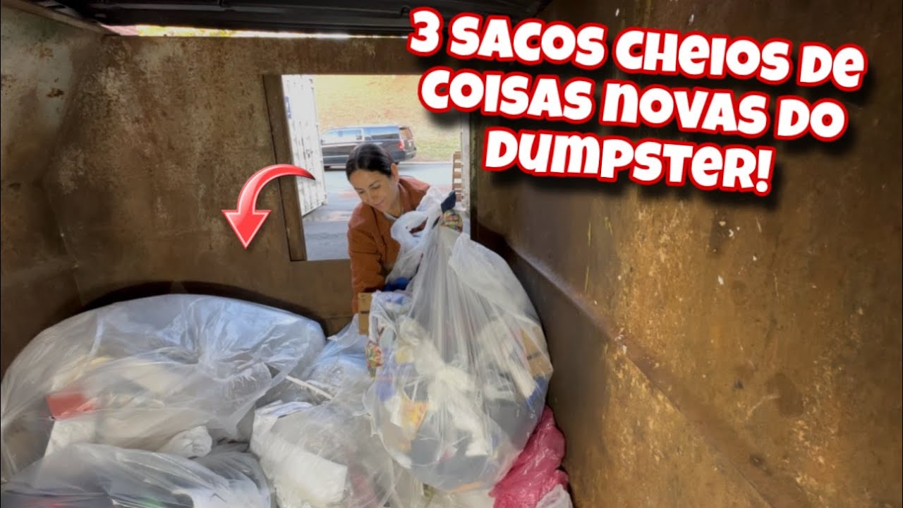 3 sacos cheios de coisas novas do dumpster dos Estados Unidos! 🇺🇸