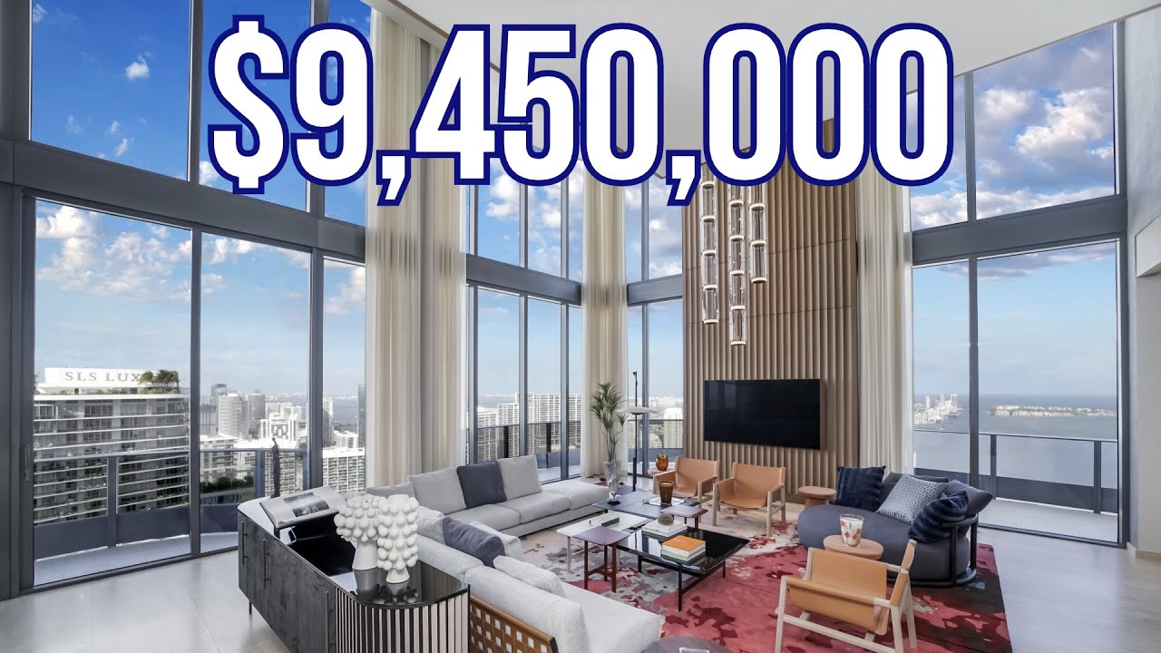 Inside a $9,450,000 Miami 2-Story Penthouse in Brickell Flatiron | Jonathan Vega Tours