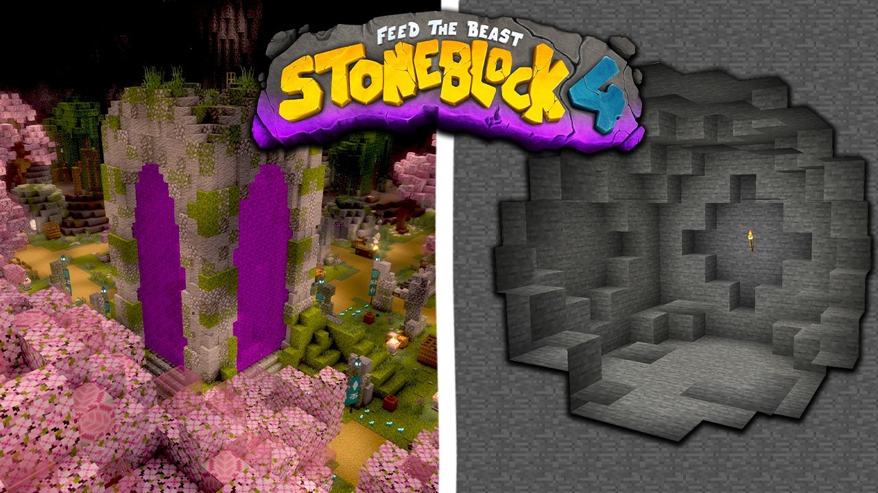 Bertahan Hidup di Dalam Batu - STONEBLOCK 4 (EP1)