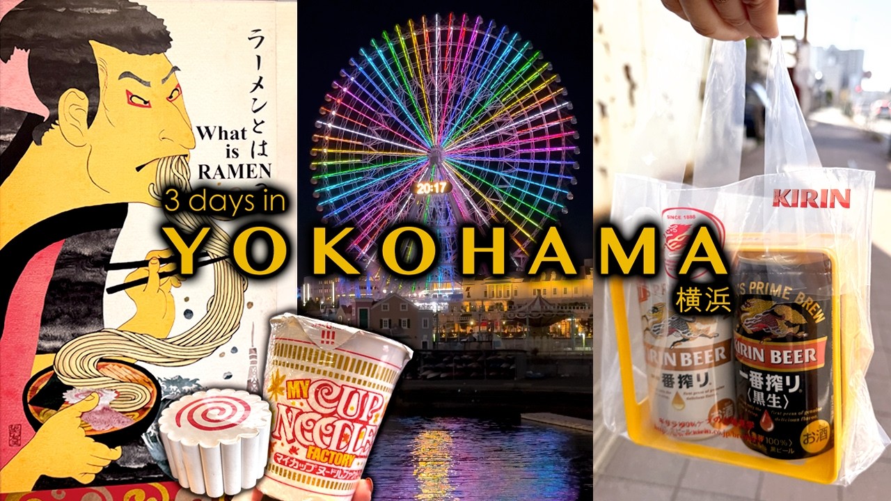 Yokohama Japan in 3 Days: Cup Noodles + Ramen Museums, Chinatown, Kirin Brewery | ASMR Silent Vlog