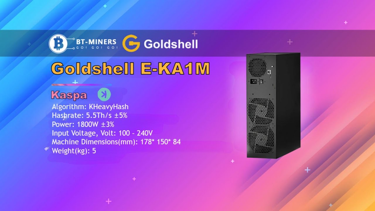 Goldshell E-KA1M 5.5TH/s Kaspa Miner  Setup