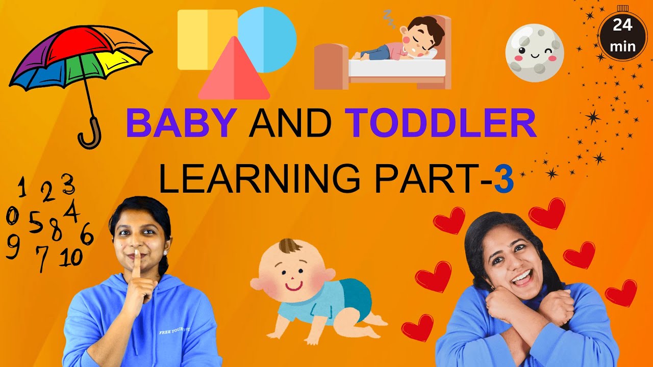Baby and Toddler learning Part-3 | First Words, Songs and Nursery Rhymes for babies - Ms Mallu