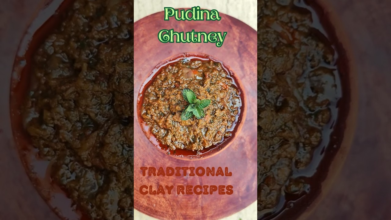 Authentic Pudina Chutney | Traditional Village Cooking with Mud Stove