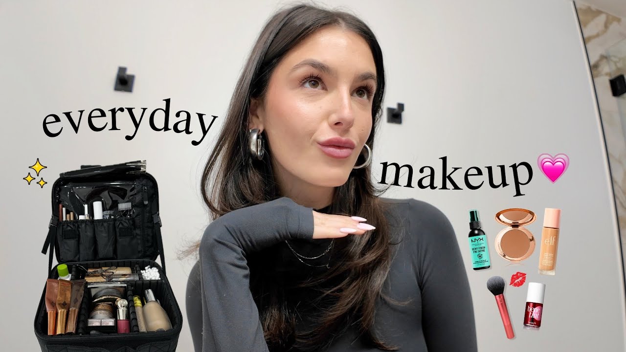 makeup routine | everyday, easy, affordable glowy look 💋✨