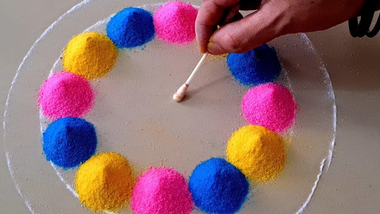 Simple Rangolis For Festival | Multicolour Rangoli  | Satisfying Sand Videos by Aarti | Top Rangolis