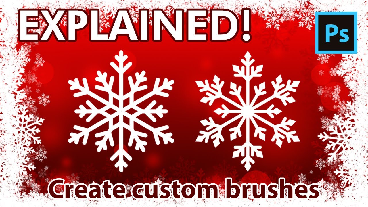 Adobe Photoshop Tutorial - Create Custom Brushes - Snowflakes