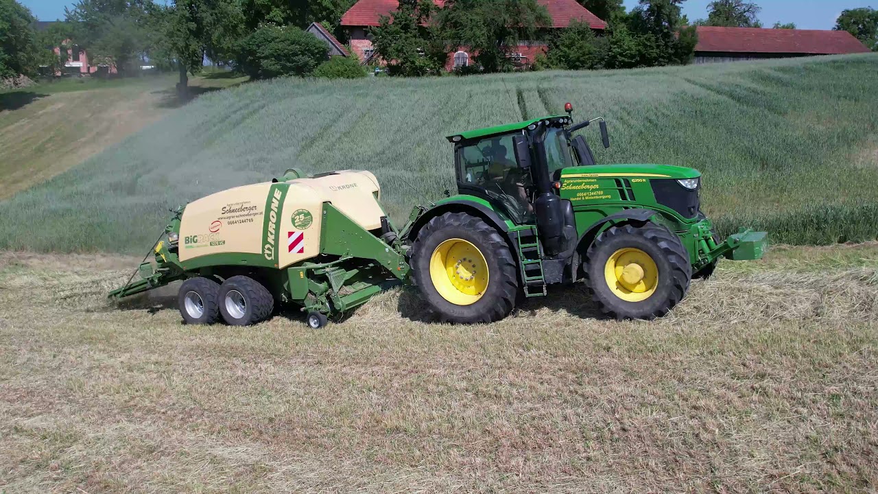 Heuernte 2021 mit Agrar Schneeberger John Deere/Krone/P&ouml;ttinger