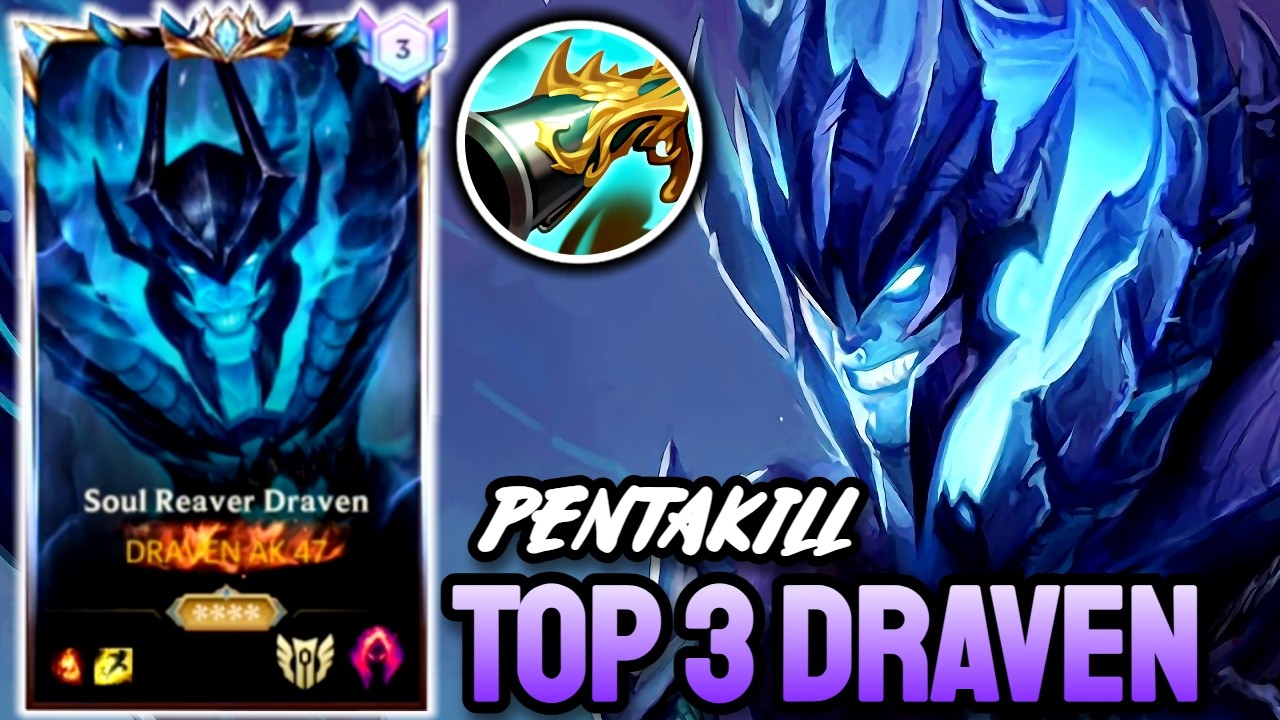 WILD RIFT DRAVEN - TOP 3 DRAVEN GAMEPLAY - CHALLENGER RANKED