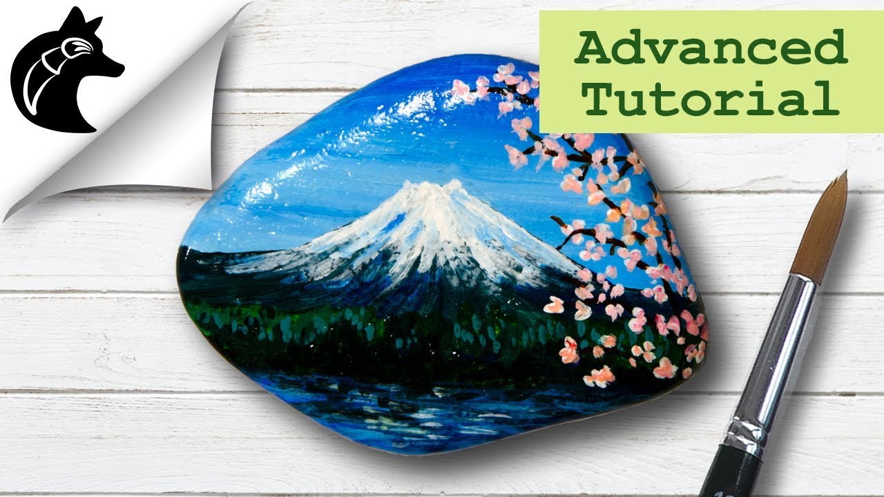 Rock Painting Tutorial Landscape Volcano