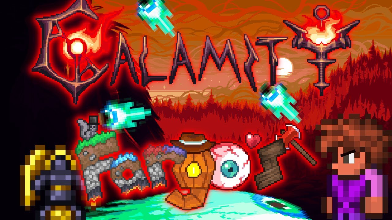 Searching For PreHardmode Bosses In Calamity and Fargos Terraria