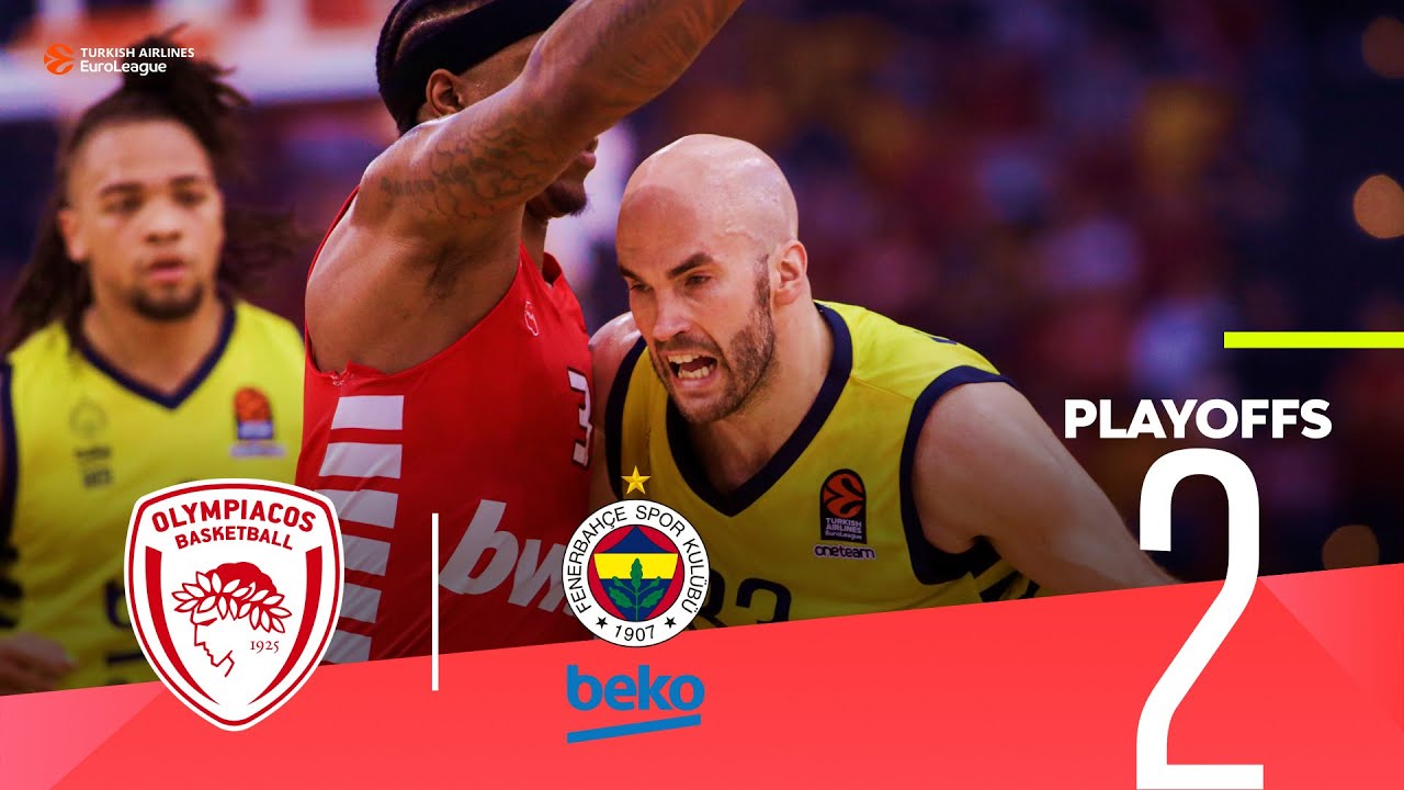 Fenerbahce stuns Olympiacos late! | Playoffs Game 2, Highlights | Turkish Airlines EuroLeague