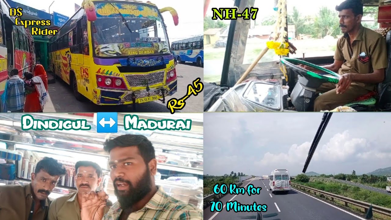 🌠 Sri Velmurugan Bus Service Dindigul ↔️ Madurai 🔥 DS Express Rider ⚡ AL 12M BS3 🏆 veeraa