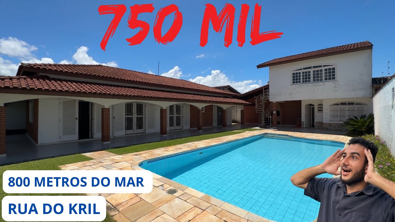 CASA DE DOIS LOTES, COMPLETA E BEM LOCALIZADA EM PERUÍBE 