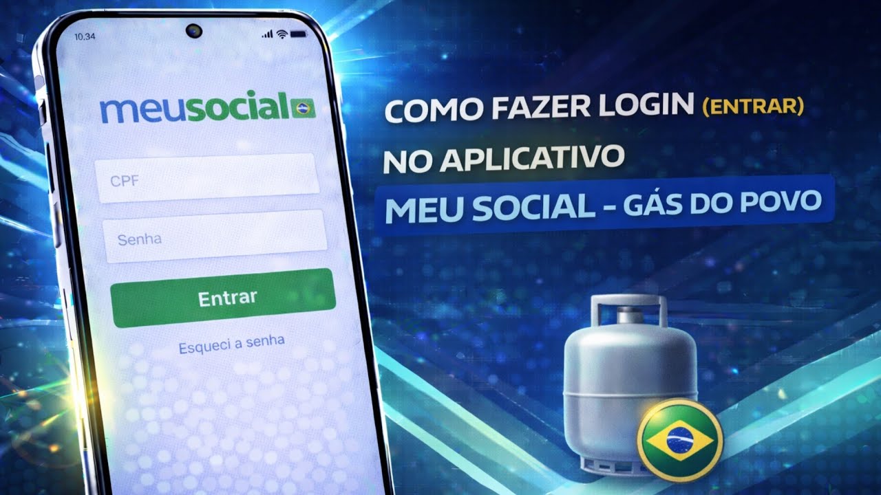COMO FAZER LOGIN (ENTRAR) NO APLICATIVO MEU SOCIAL - GÁS DO POVO