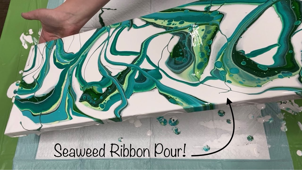 Gorgeous SEAWEED Ribbon Pour!