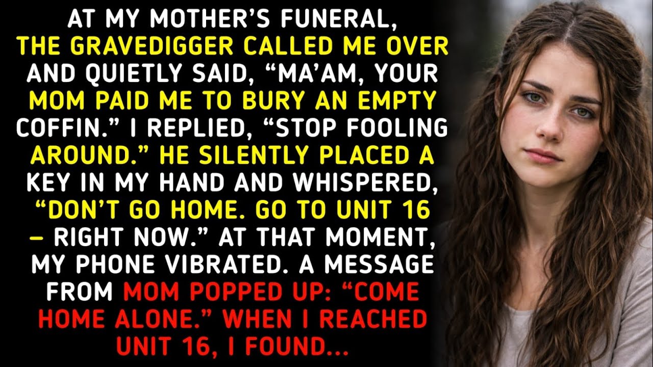 That Coffin Is Empty, Don’t Go Home. Go To Unit 16 Now, The Gravedigger Whispered. And when I Got...