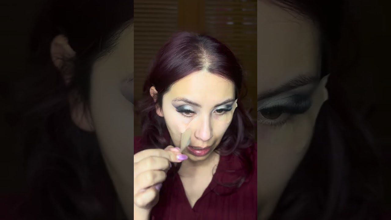 Tutorial sombras plateadas y negras 🖤