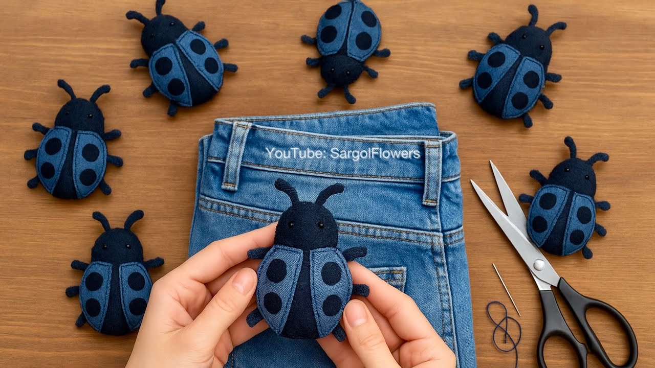 DIY Denim Bugs – Easy Sewing Project for Beginners🐞