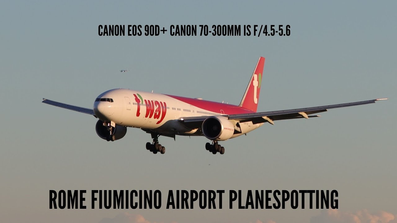 ROME FIUMICINO AIRPORT | PLANESPOTTING | FROM SUNSET TO DARK |CANON EOS 90D+CANON 70-300mm F/4.5-5.6
