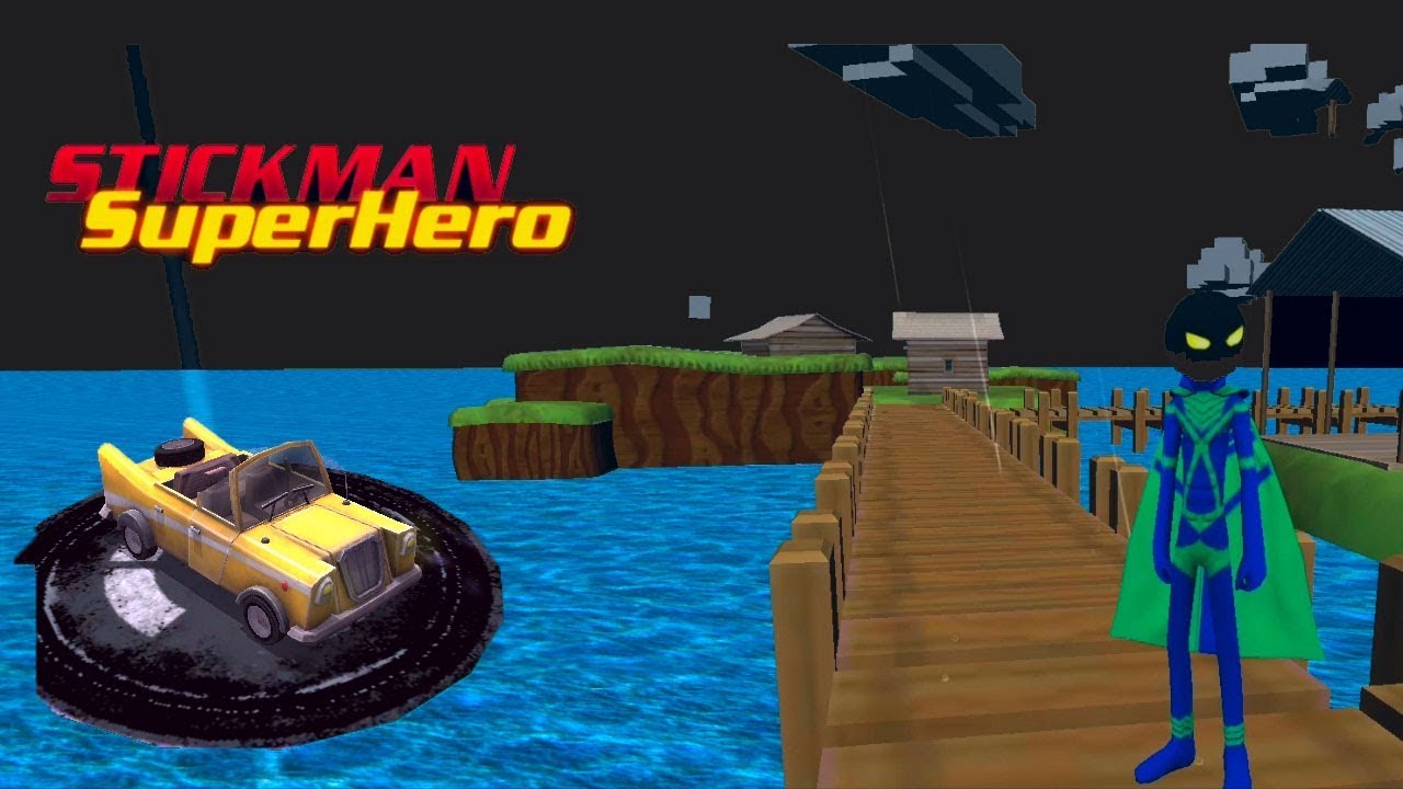 STICKMAN SUPERHERO - fun and free game, android gameplay