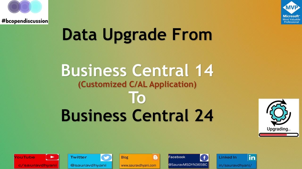 Обновление данных до Business Central 24 с BC 14 Customized C/AL.