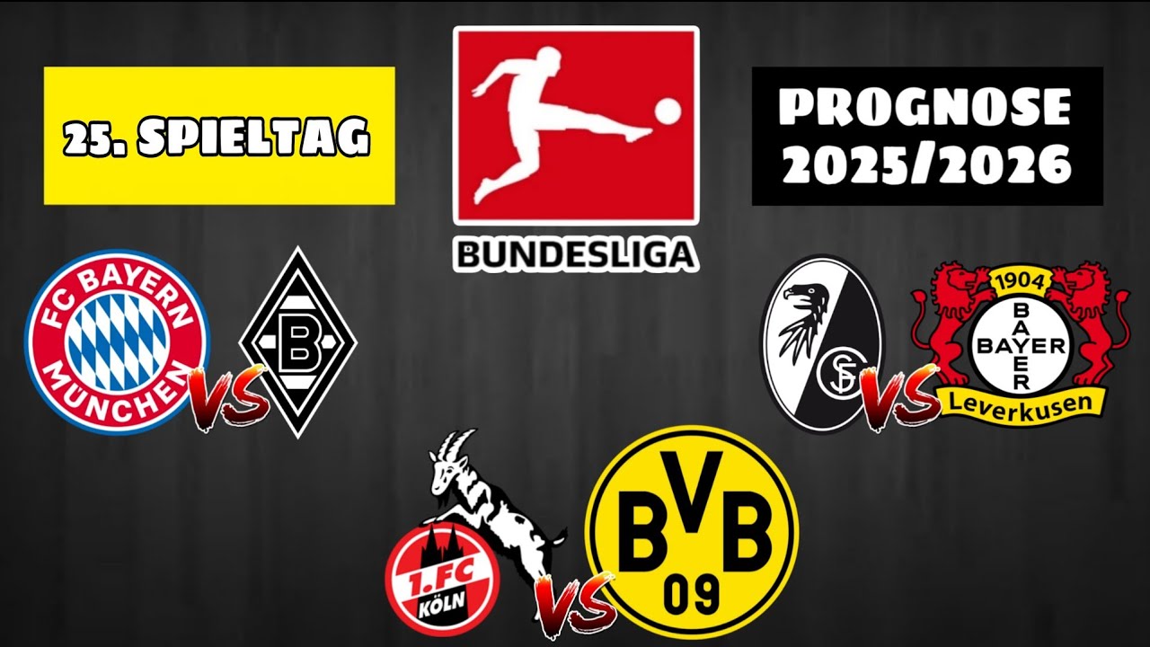 25. SPIELTAG BUNDESLIGA PROGNOSE 2025/2026! / 1. FC Köln gegen Borussia Dortmund