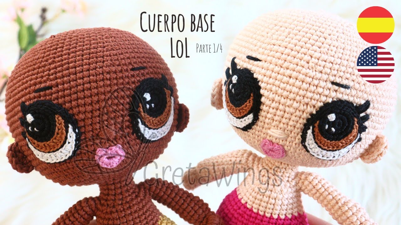 Cuerpo para LoL Tutorial Amigurumis Paso a Paso Parte 1/4 con subtítulos en 🇺🇸🇪🇸/ GretaWings