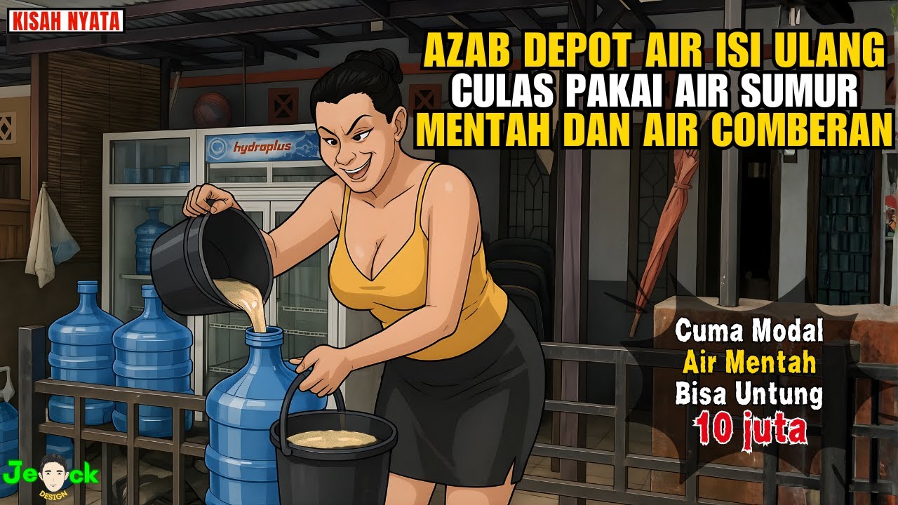 AZAB DEPOT AIR ISI ULANG CULAS PAKAI AIR SUMUR MENTAH DAN AIR COMBERAN || ANIMASI AZAB