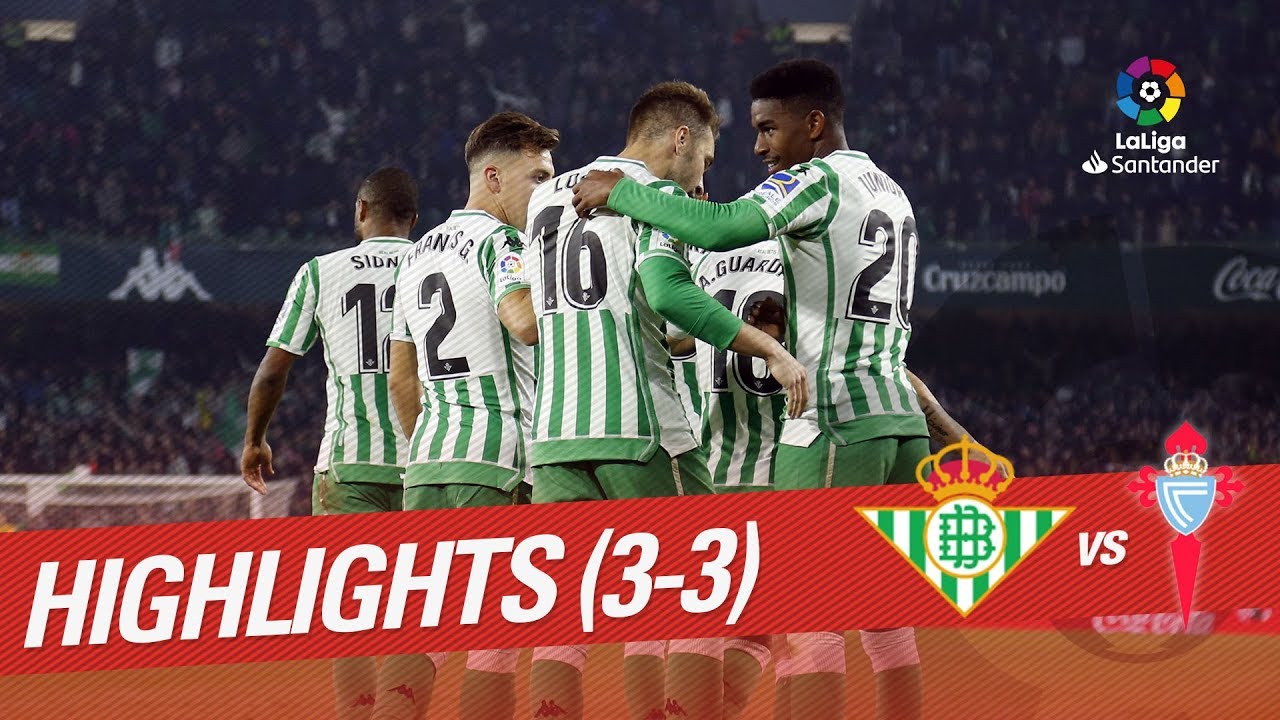 Resumen de Real Betis vs RC Celta (3-3)