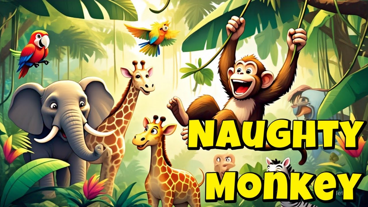 Naughty Monkey | Happy Heart Kids - English Nursery Rhymes & Kids Songs