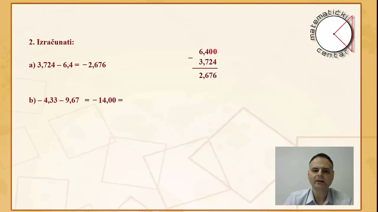 Sabiranje i oduzimanje racionalnih brojeva 6. razred