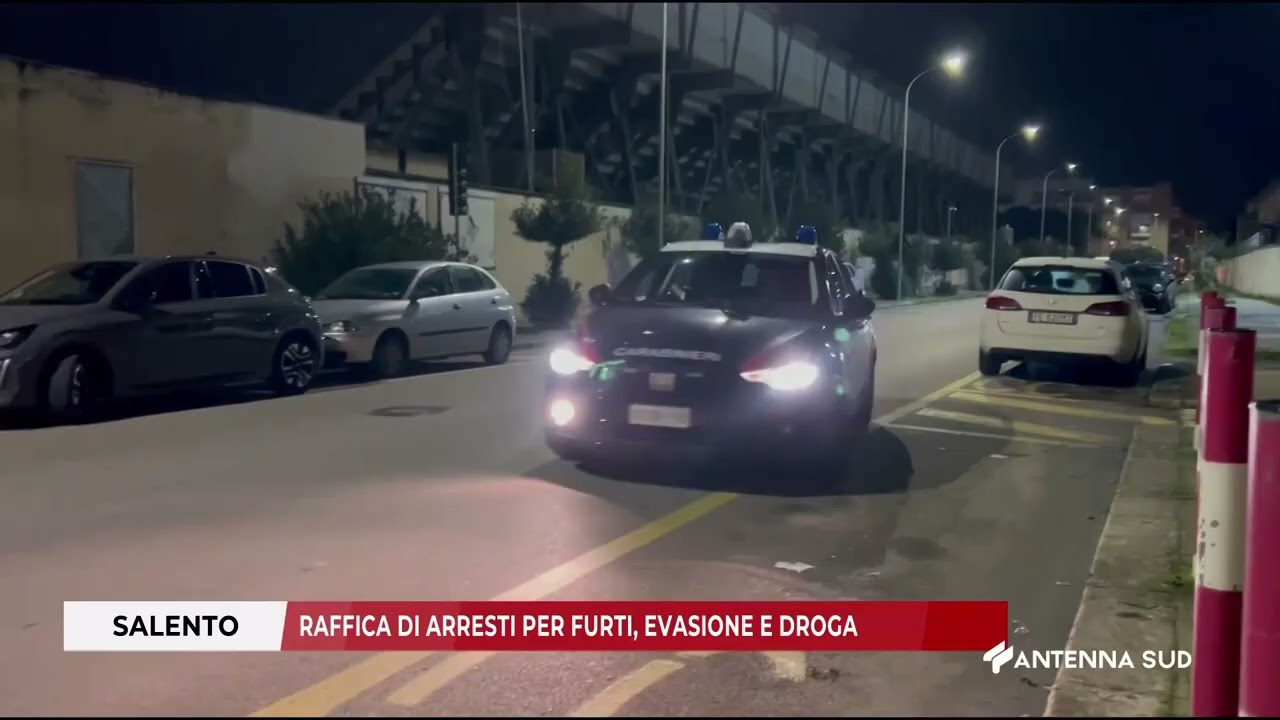 14 MARZO 2026   SALENTO   SALENTO   RAFFICA DI ARRESTI PER FURTI, EVASIONE E DROGA