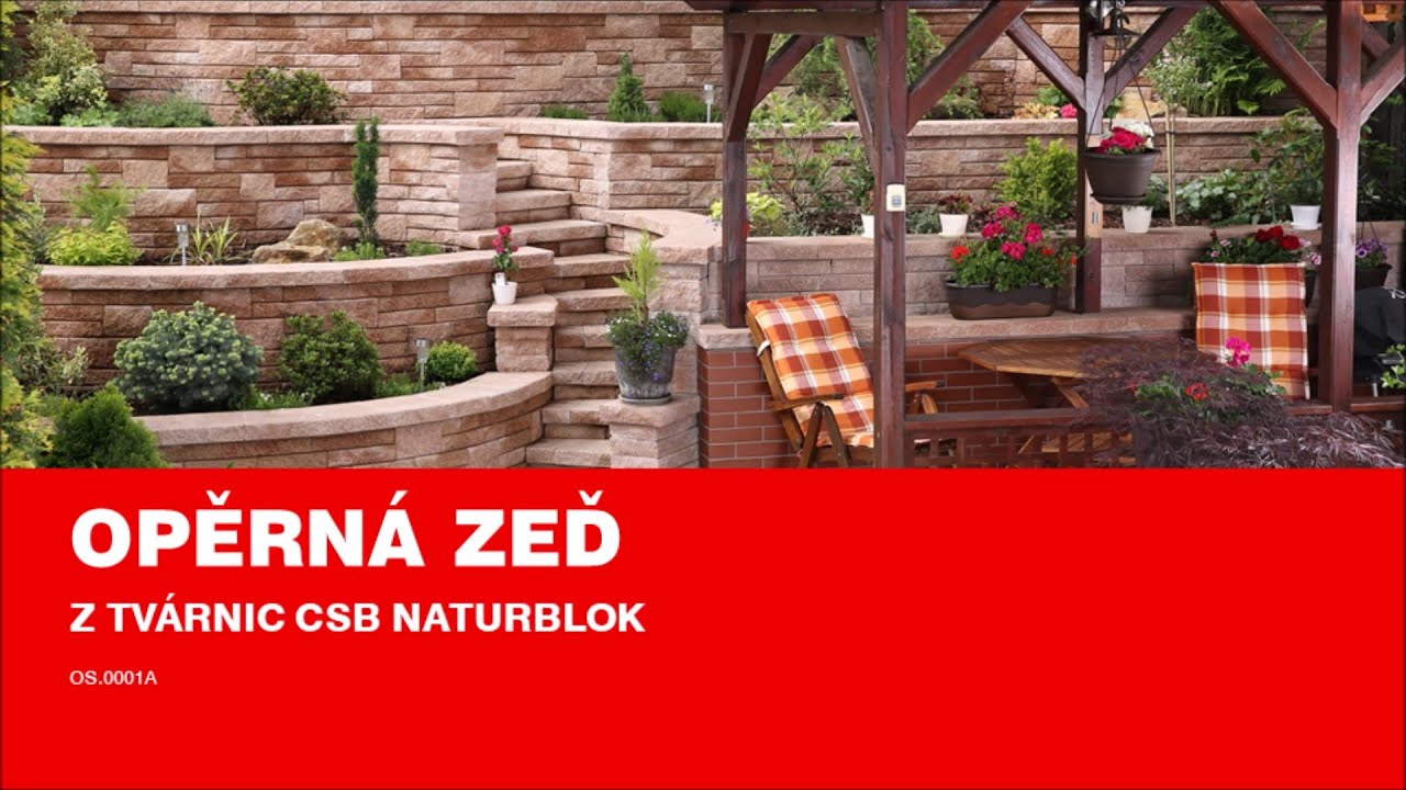 Opěrná zeď z tvárnic CSB NATURBLOK