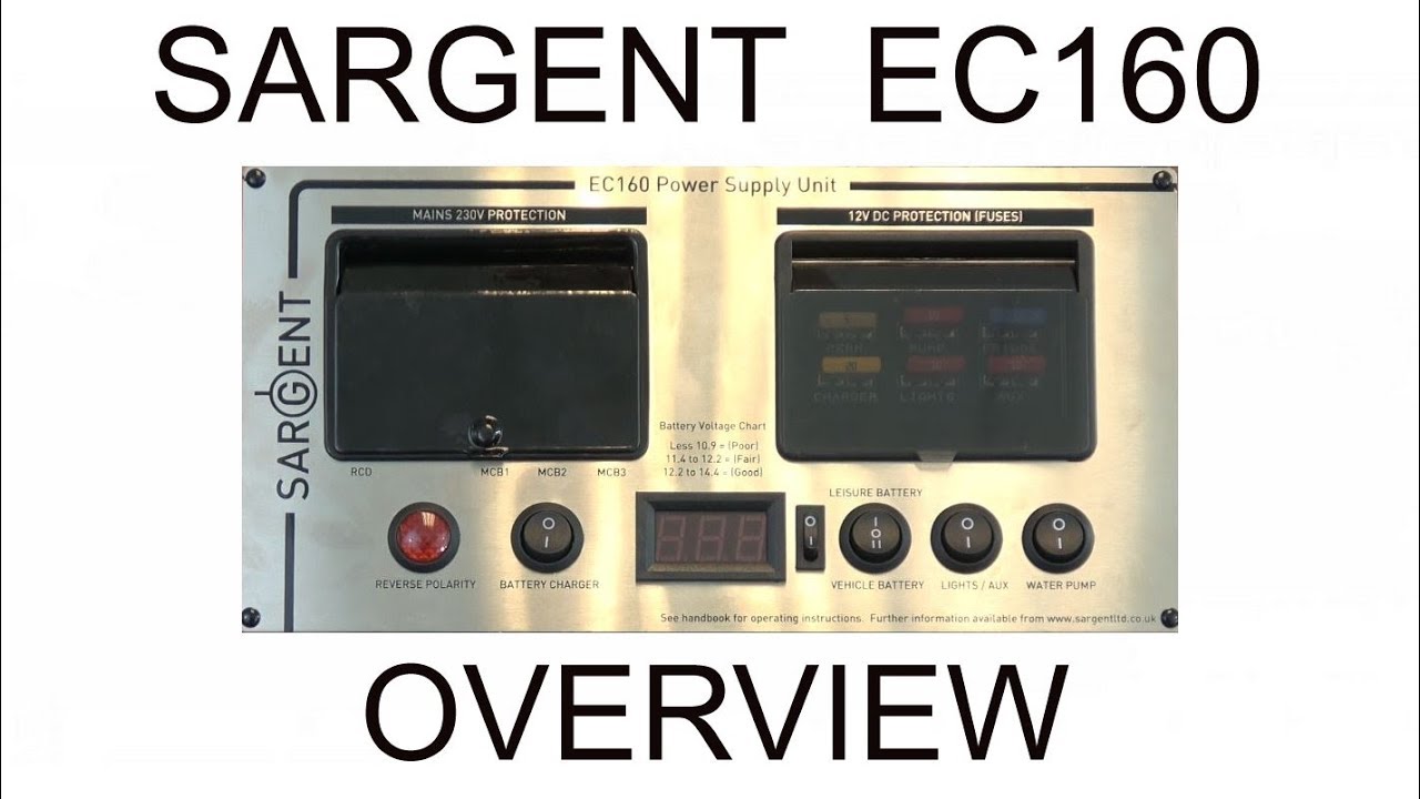 Sargent PMS3 EC160 Power Management System for campervans motorhomes and caravans overview