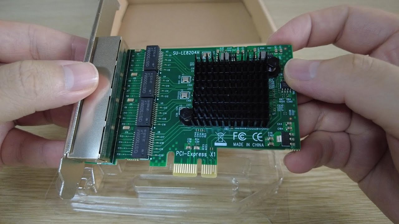 LE8204 4-port Gigabit PCIe Ethernet Network Card