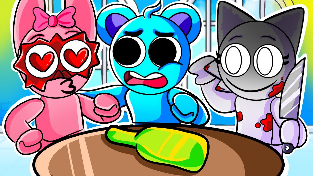 SPRUNKI juegan al JUEGO de la BOTELLA con WENDA Y PINKI HORROR&hellip; 😱