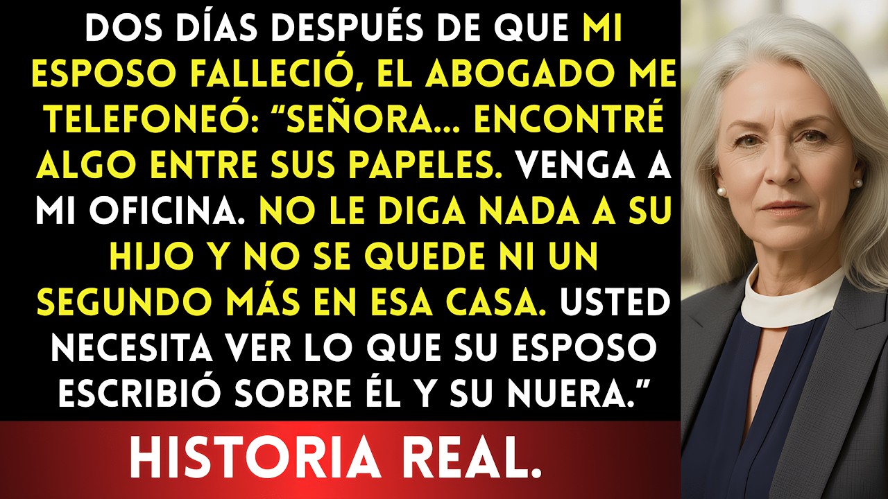 Dos días después de la misteriosa muerte de mi esposo, el abogado me llamó: Señora… huya ahora mismo