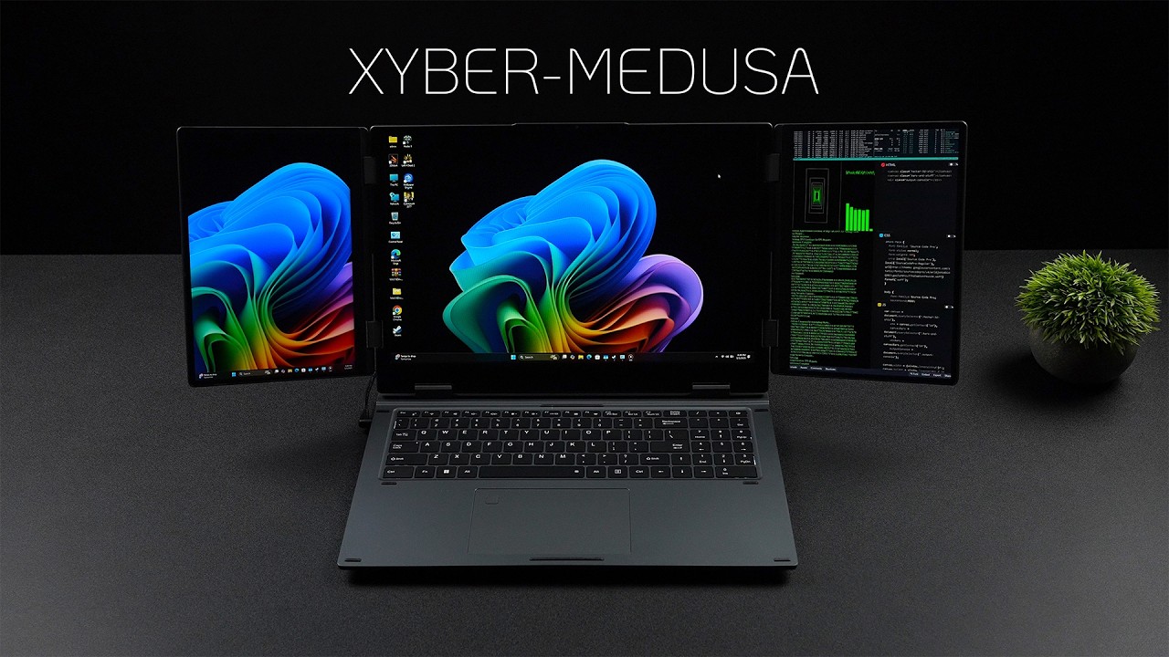 The New Xyber Medusa Is An Insane Triple Screen Laptop!