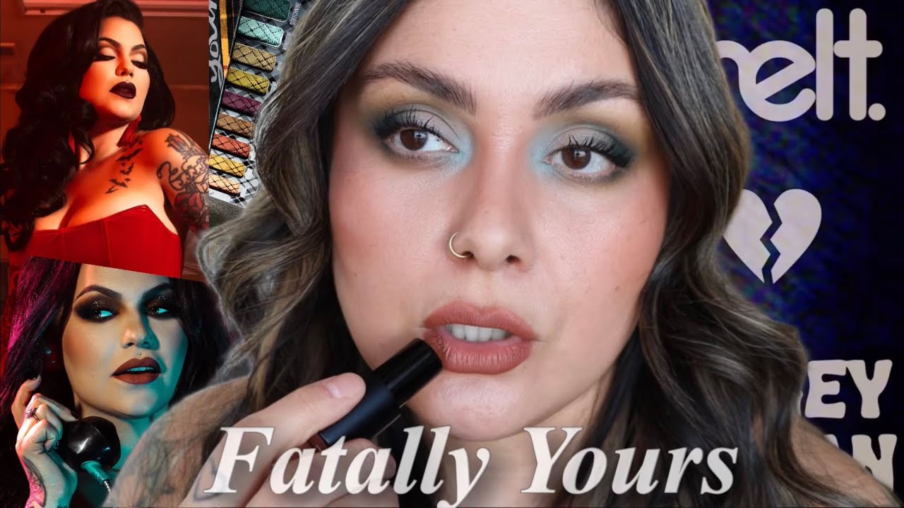 Melt x Bailey Sarian Fatally Yours Palette & lipsticks first impressions/review 🖤🖤| 3 eye looks