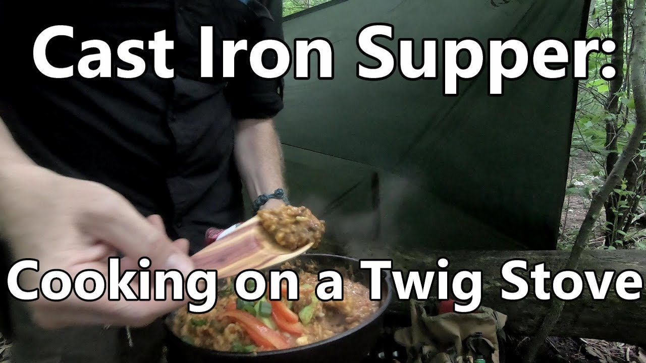 Cast Iron Supper: Cooking on a Twig Stove