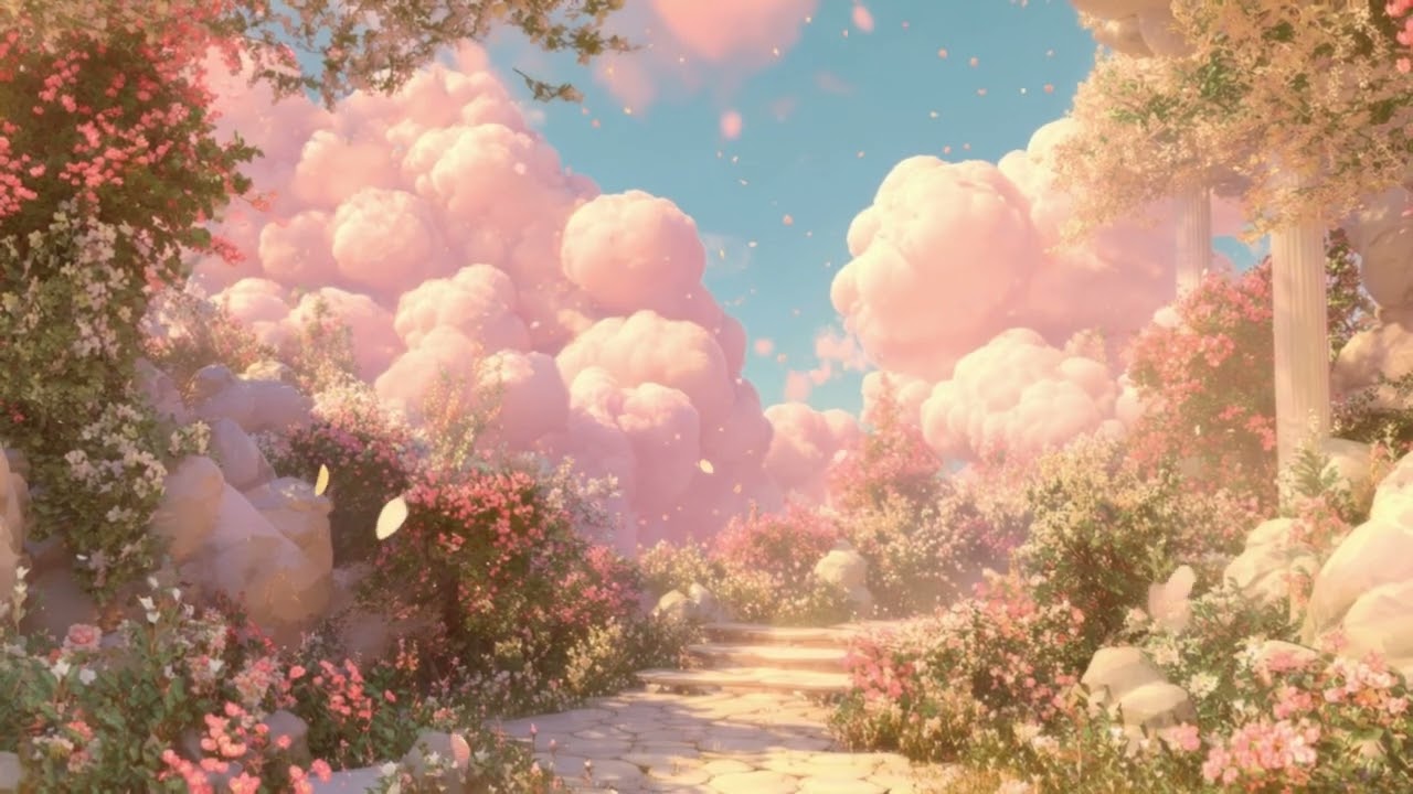 Peach Blossom Garden Path | Soft Fantasy Lofi for Study & Focus