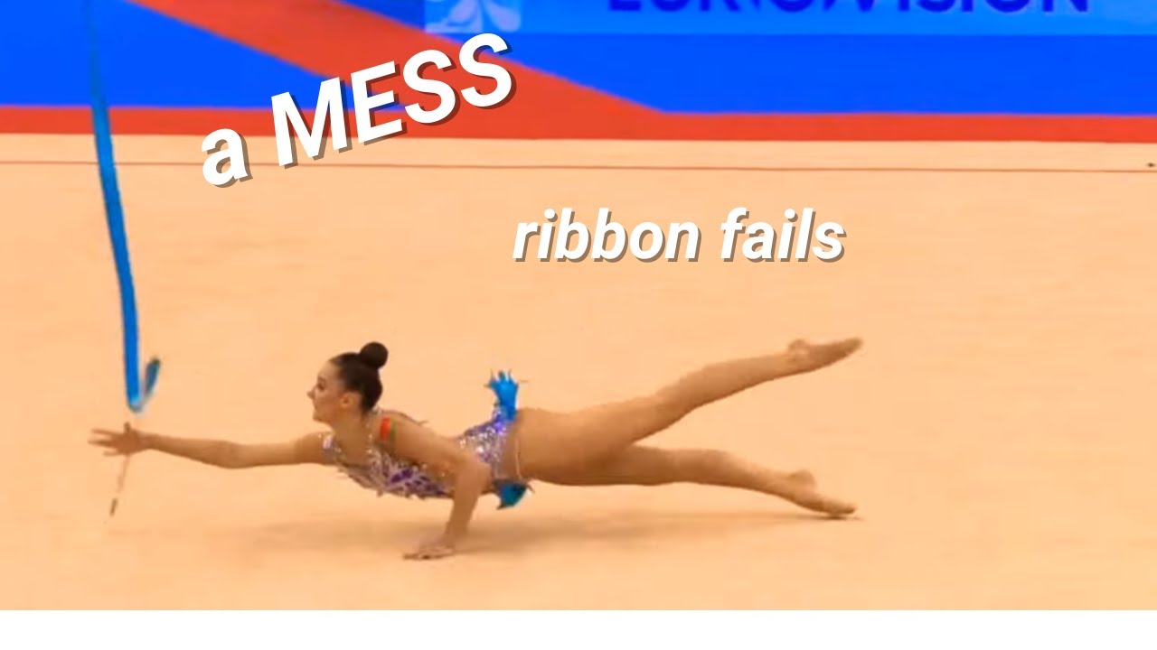 rhythmic gymnasts STRUGGLING with the ribbon for 3 minutes straight | 2021 fails