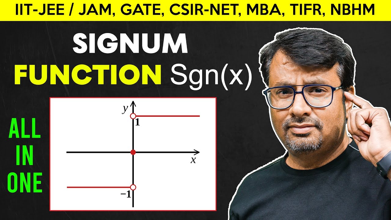 SIGNUM Function | Concepts With Short Tricks - CSIR-NET, IIT-JAM, NBHM, GATE Exam, MBA