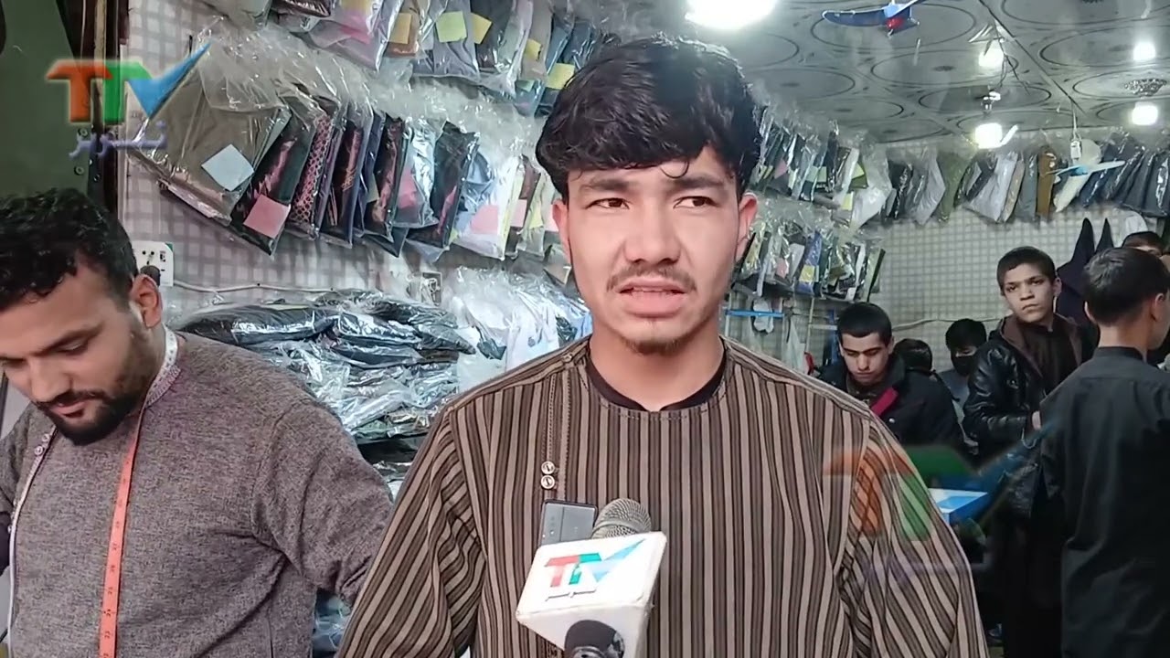 رونق گرفتن کار و بار خیاطان با فرا رسیدن عید سعید فطر در شهر پلخمری مرکز ولایت بغلان 